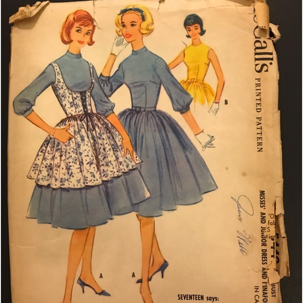 Size 12 McCalls Vintage (used) Pattern 2443